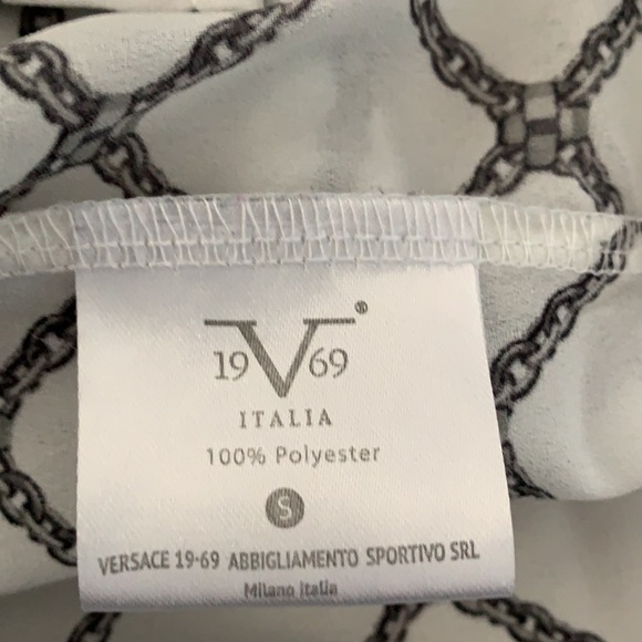 Versace 1969 chainlink blouse with western styling and roll up sleeves - Picture 6 of 8